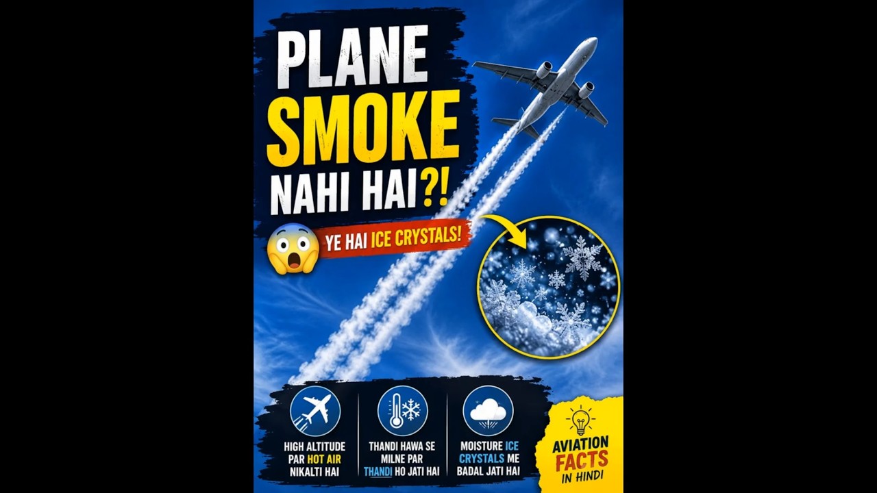 Plane Ke Piche White Line Kyu Banti Hai? ✈️☁️