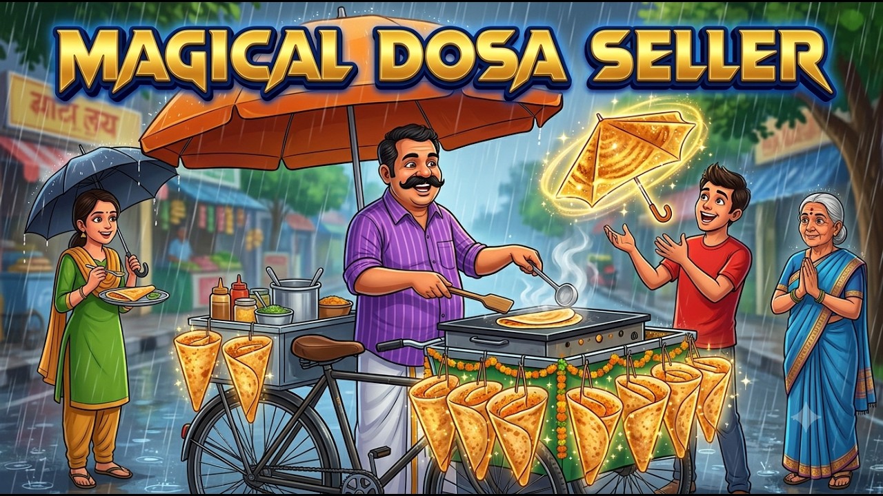 Honest magical Dosa Seller Be kind | Moral Stories in English | Life Lesson | Learn English | Story