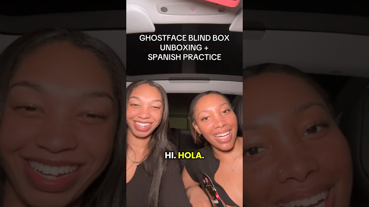 GHOSTFACE Blind Box Unboxing &Spanish Practice!! #ghostface #spanishlearning #sisters #blindbox