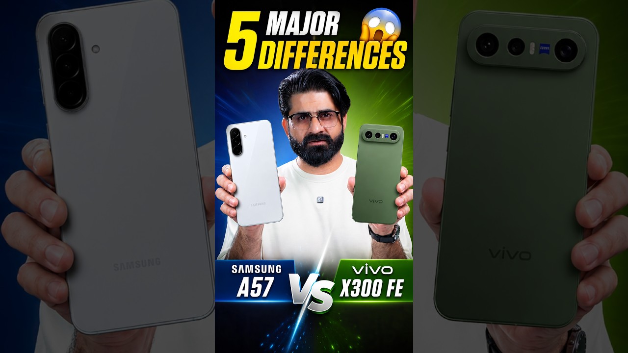 5 Major Differences 😱 Samsung A57 vs vivo X300 FE Comparison