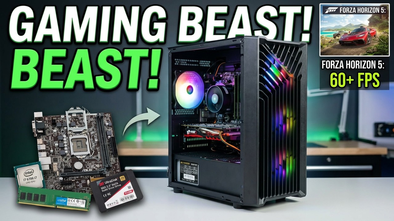 I7 6700 + GTX 1050TI Low Budget Gaming PC Build 