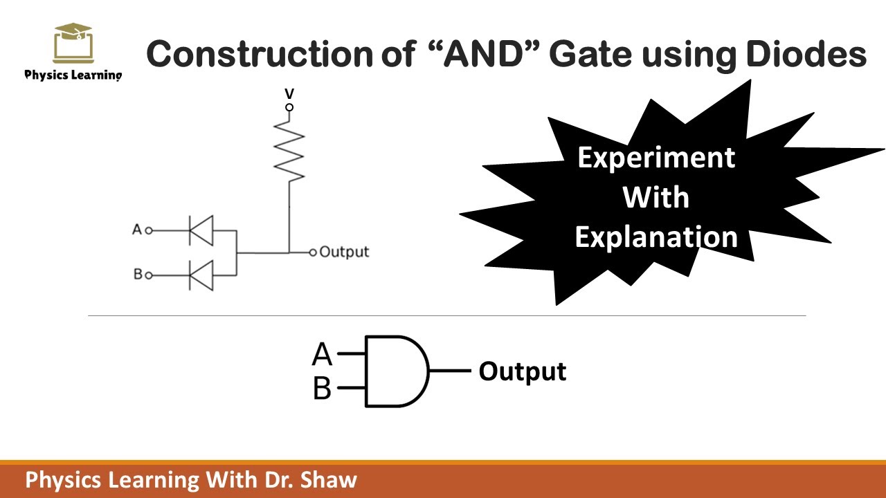 Construction of AND gate using diodes | Experiment and Explaination
