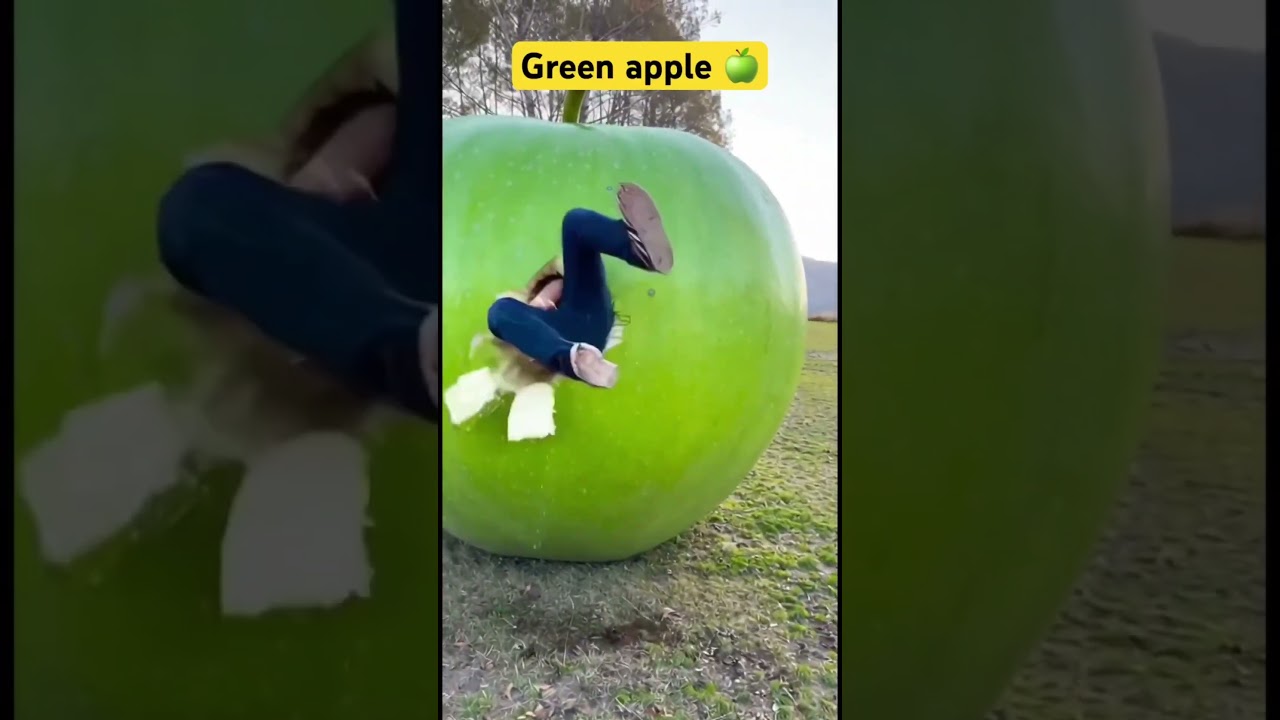 Bacon Hair eats a guy out of an apple in Roblox
