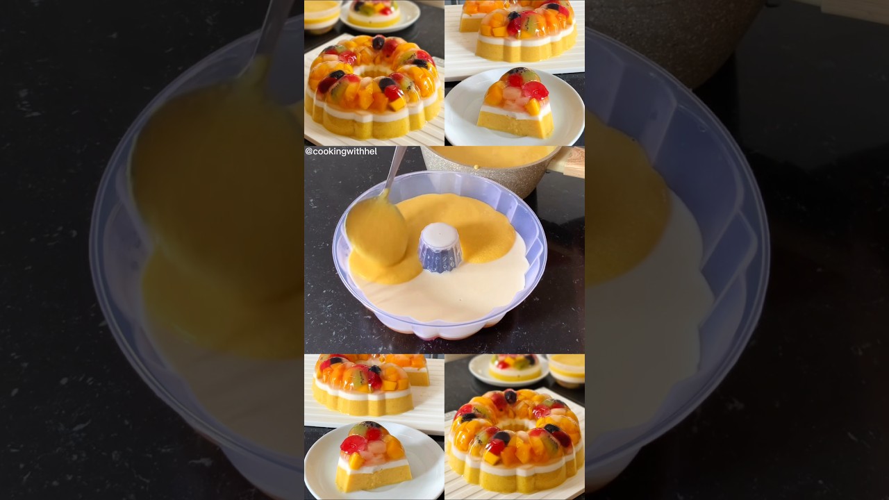 Mango cocktail pudding