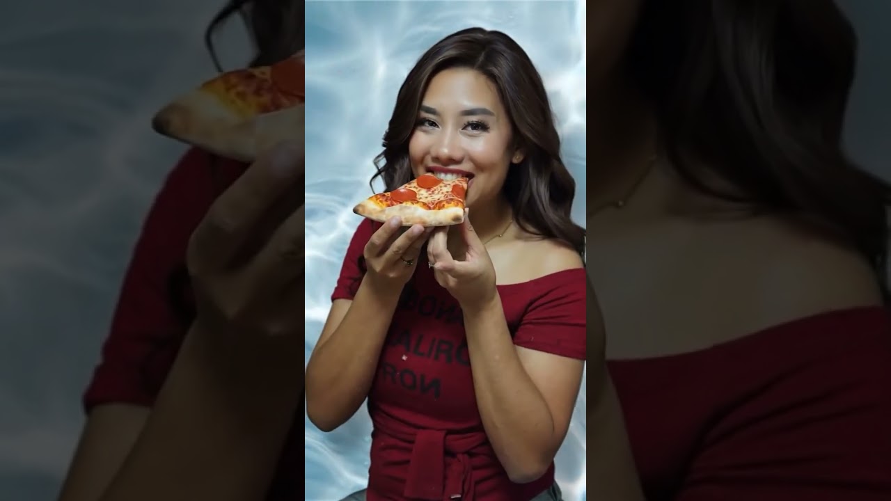 Eating pizza #minivlog #travel #photoshoot #hair #hairstyle