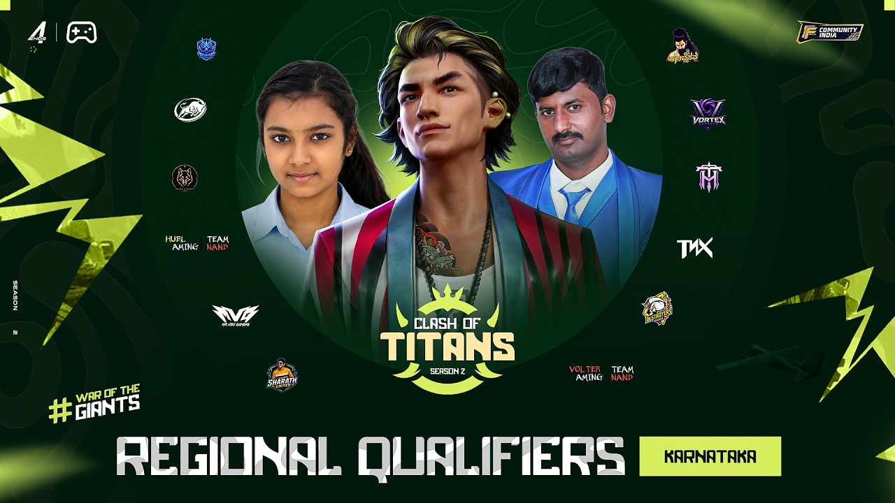 [KANNADA] CLASH OF TITANS S2 | REGIONAL QUALIFIERS DAY 1 | ₹1,00,000 PP | Free Fire MAX | 4Ends.TV