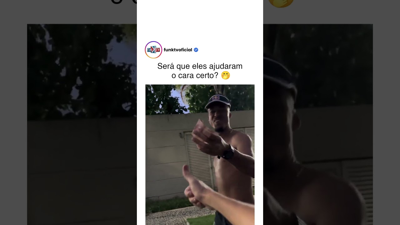 Olha que bela ação de caridade kkk