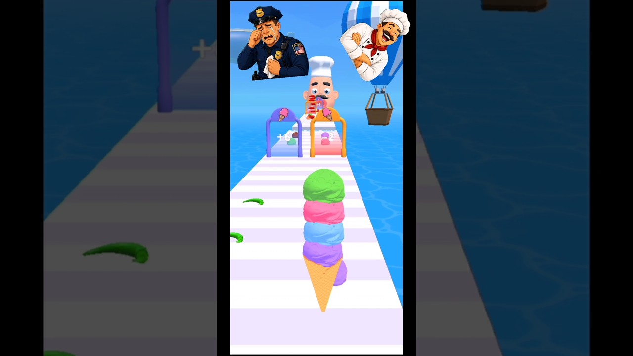 police Vs icecream Funny Stacy Icecream runner #shorts #shortsfeed #funny #fun #gaming #funnygaming