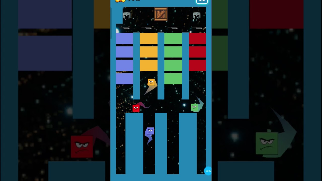 square race 🟩🟨🟥🟦 #satisfying #squarerace #shorts