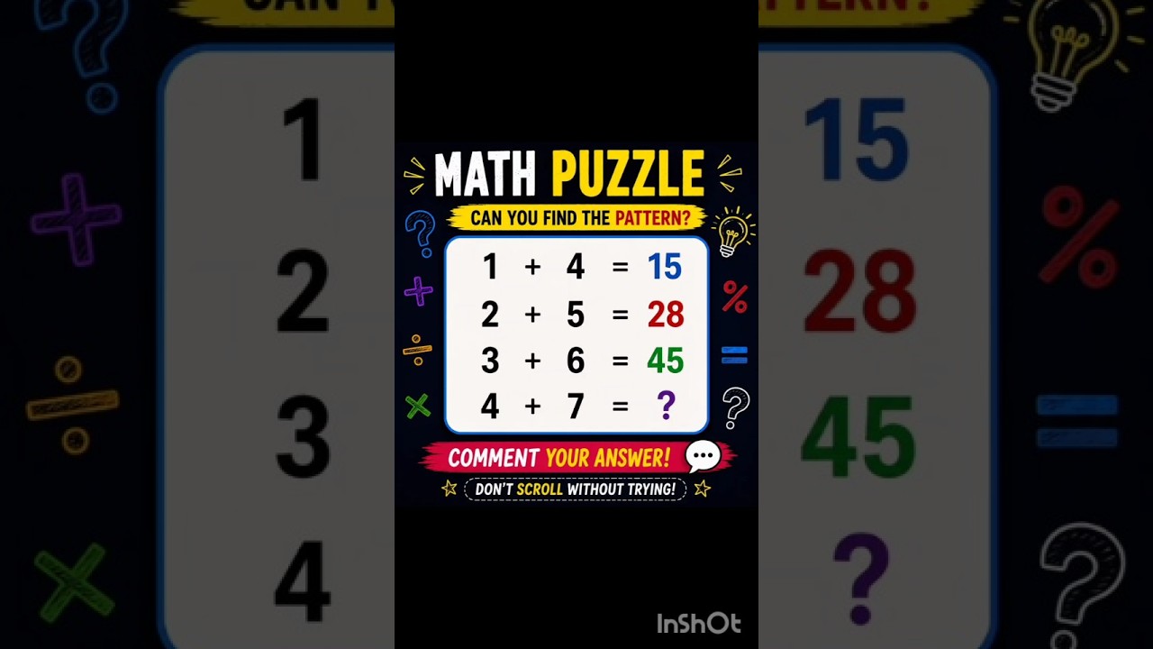 🧠 99% लोग इस Math Puzzle का सही जवाब नहीं दे पाए!🔥 क्या आप 10 सेकंड में यह Puzzle Solve कर सकते हैं?