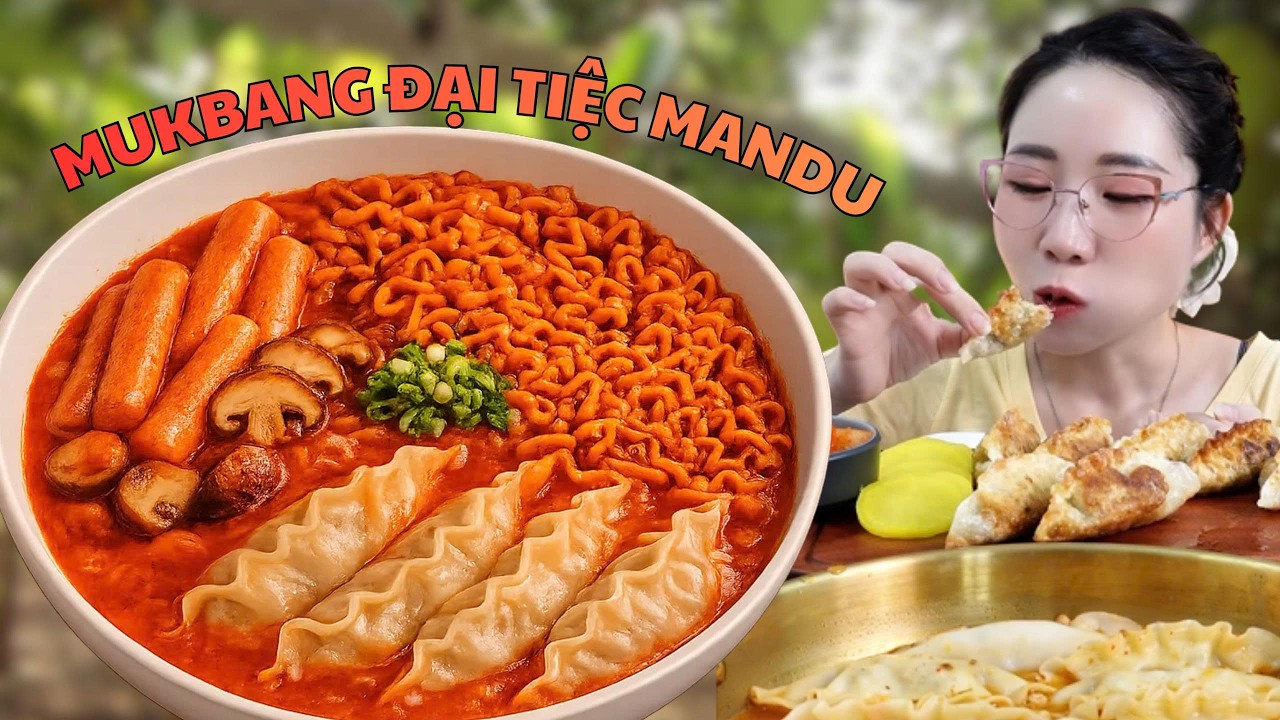 Mukbang đại tiệc mandu nào ^^ #Miloondiet #Mukbang