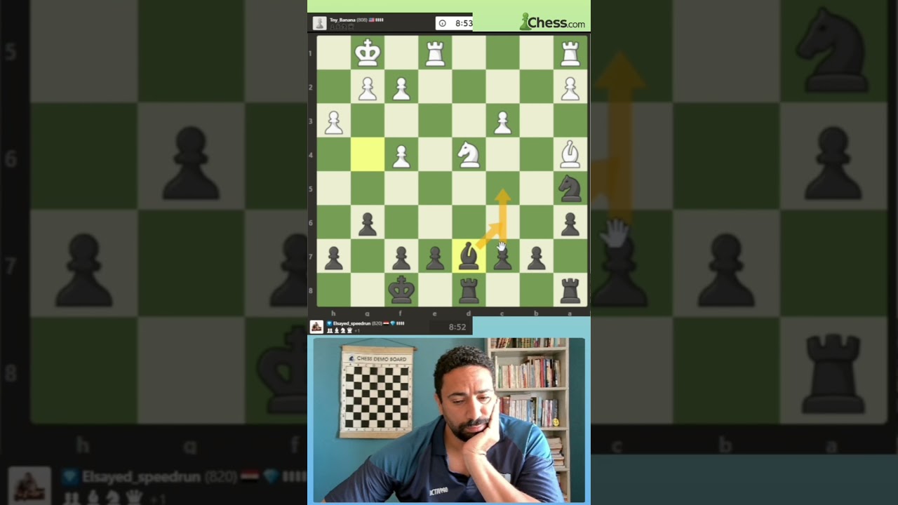 نقلة واحدة هددت قطعتين! 🤯 #شطرنج #chess  #speedrun