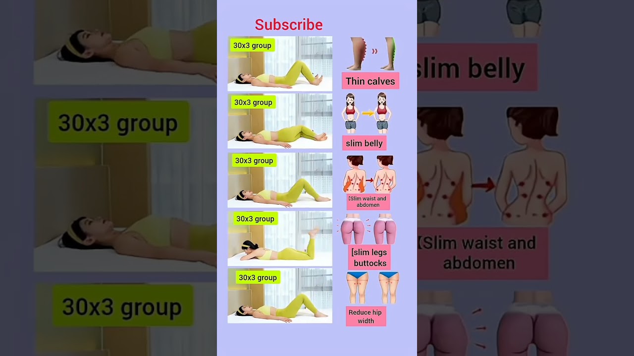 5 Easy Exercises to Slim Belly, Thighs & Calves Fast | Full Body Fat Loss #Shorts