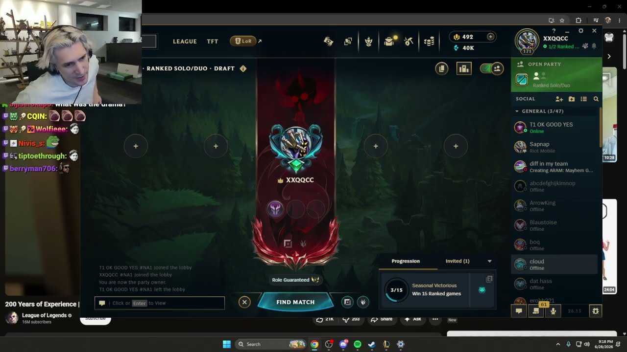 xQc Plays League of Legends with Friends!