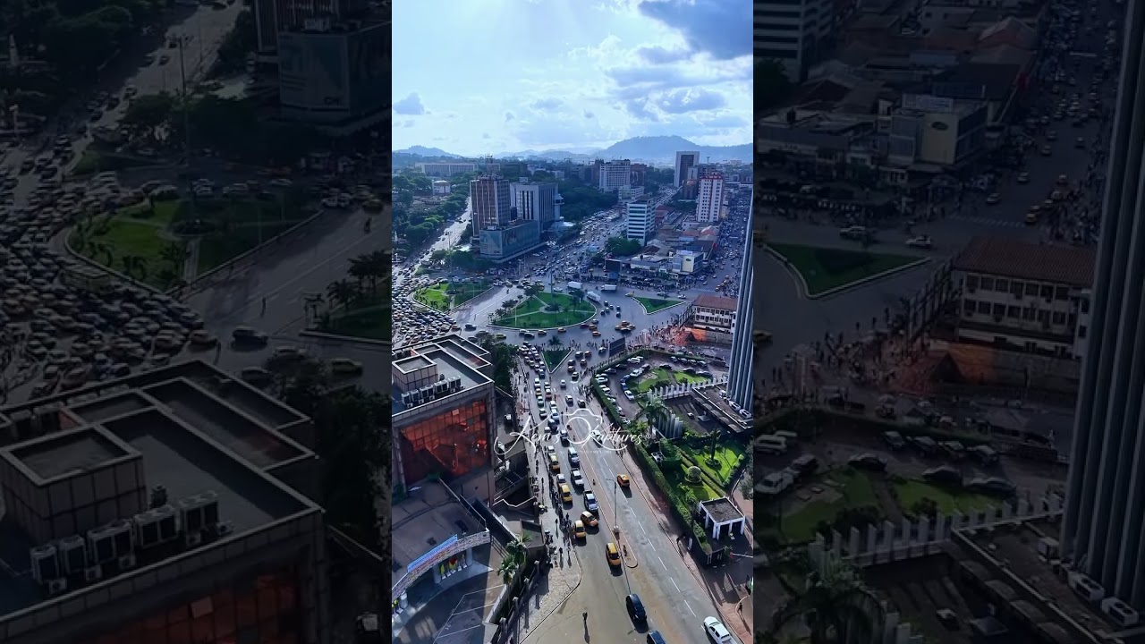 Yaoundé vue du ciel en drone 4K 🇨🇲Hashtags yaounde cameroun vueduciel drone4k capitale afrique short