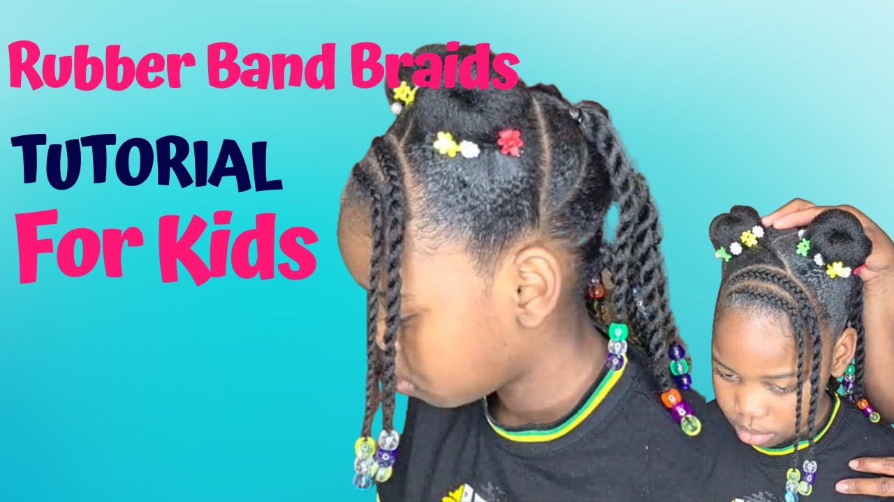 🎀 SUPER Cute Rubber Band Hairstyle for Little Girls | Easy Beginner Tutorial