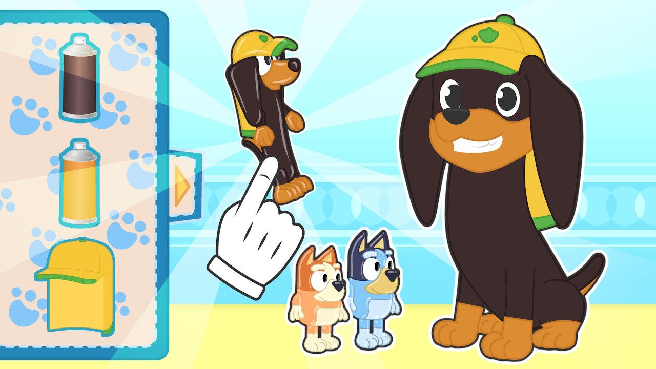 BABY PETS 🐕 Max the Dog Dresses Up as Snickers 🐾 Bluey's Friend