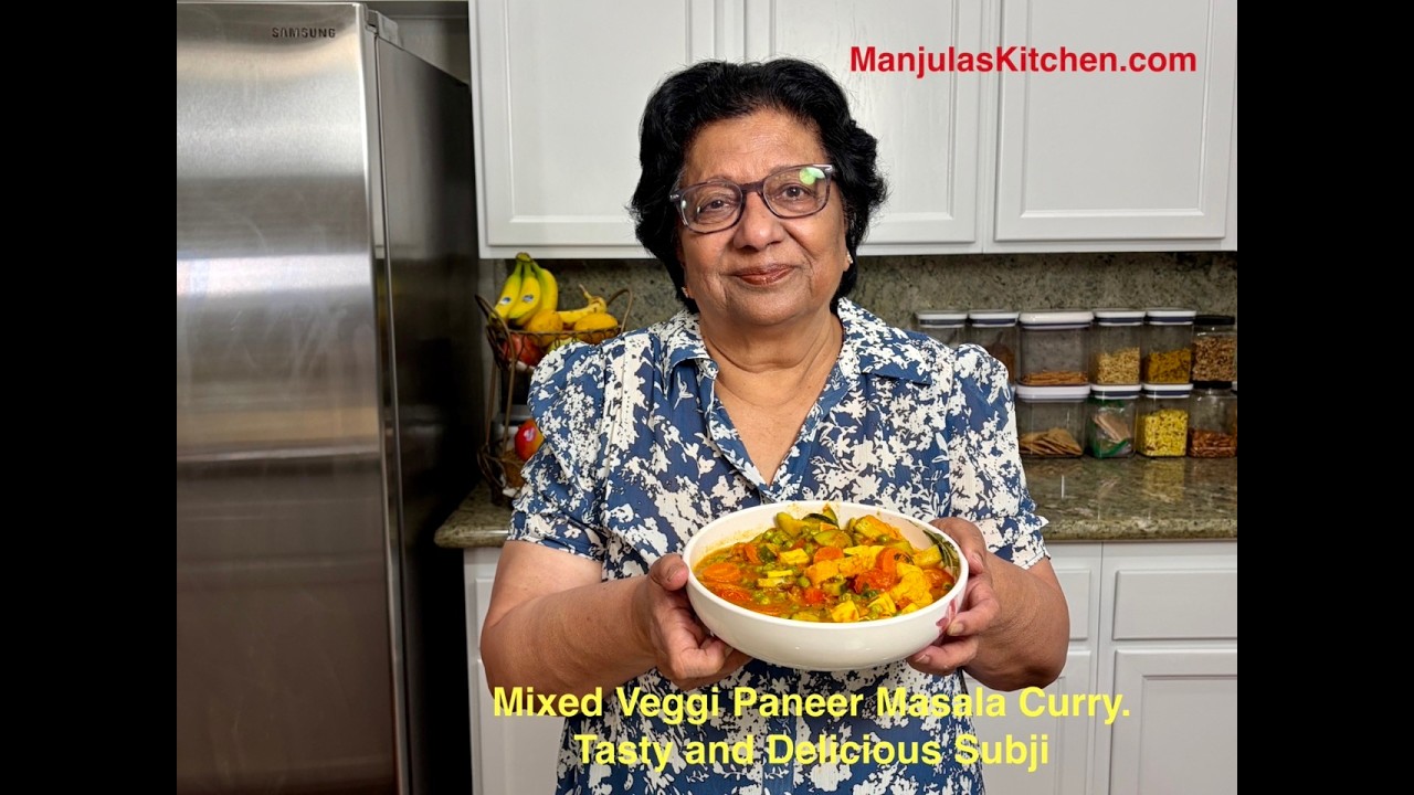 Mixed Veggi Paneer Masala Curry, Tasty and Delicious Subji