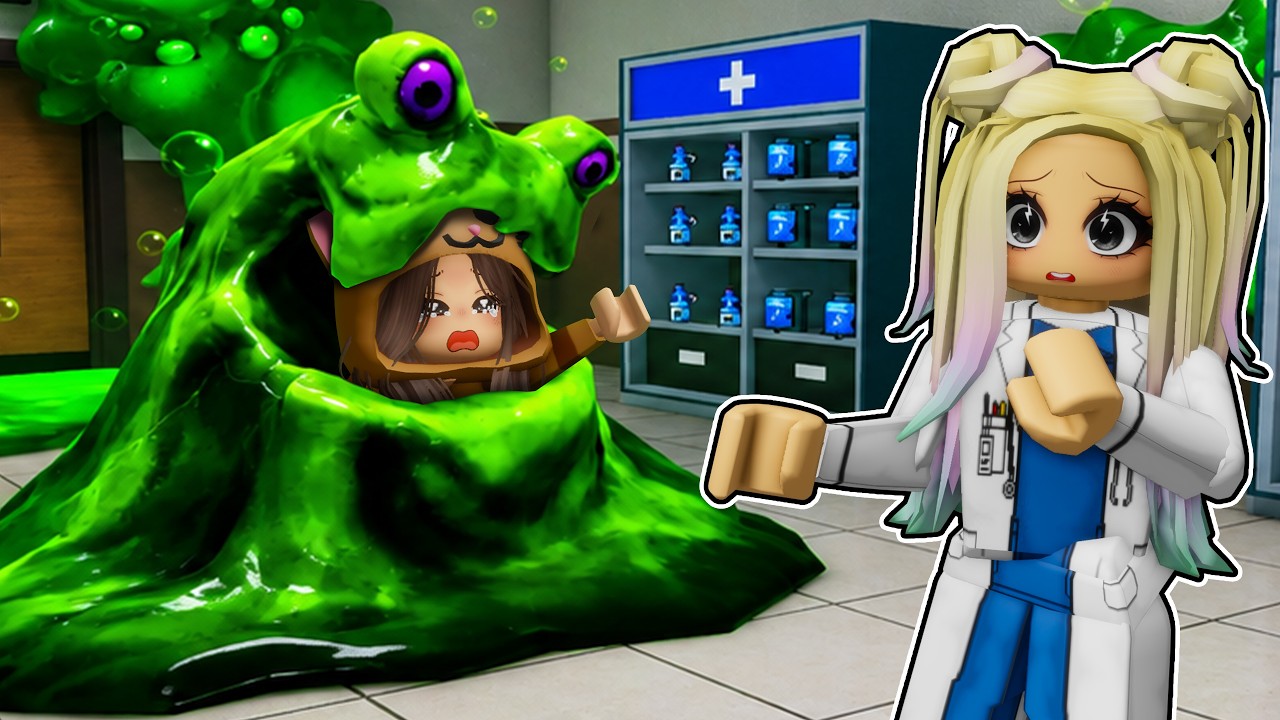 Sobrevivimos a la NUEVA ANOMALÍA SLIMEBERT en Hospital de Animales Roblox con Mandarina