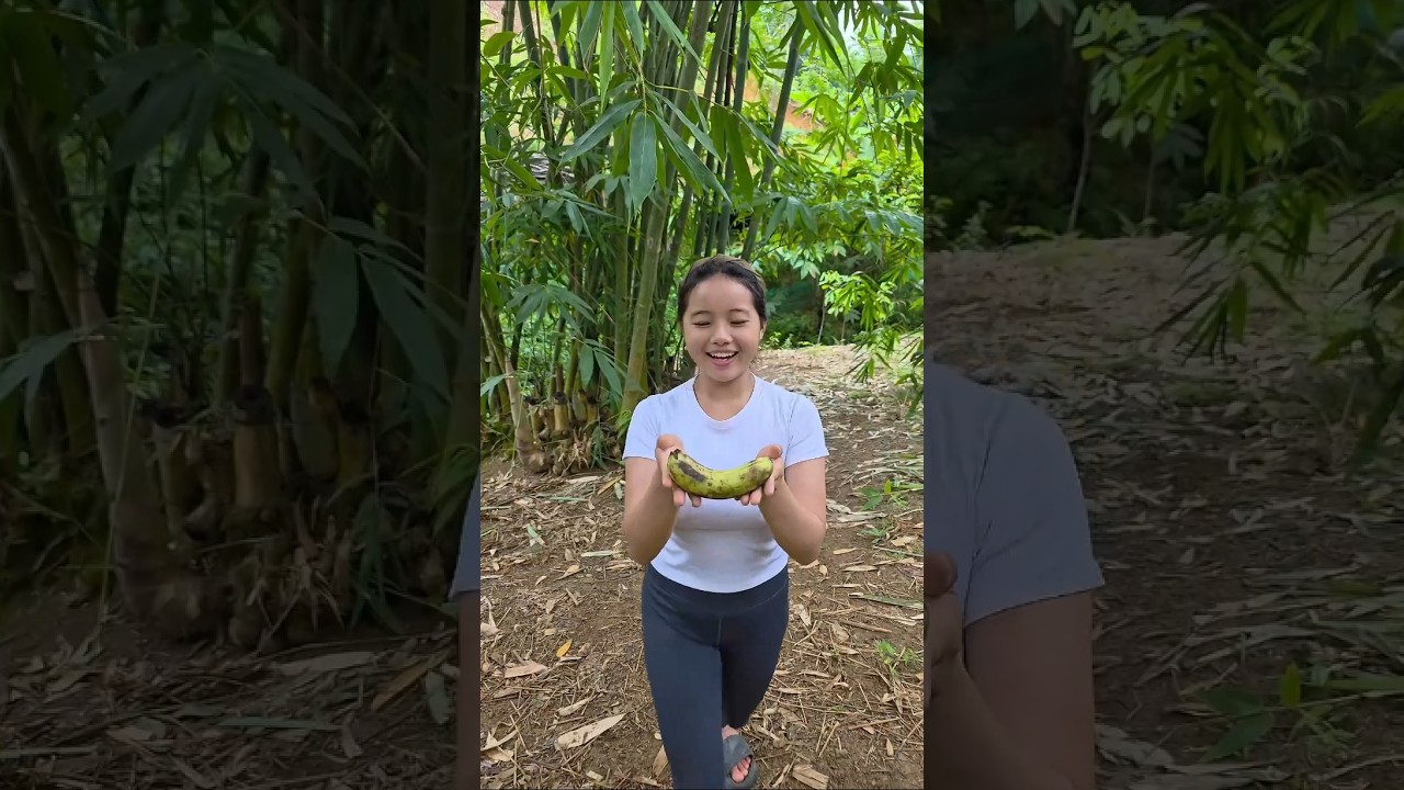 The dog confronted the giant snake and retrieved the banana #bushcraft #camping #outdoors