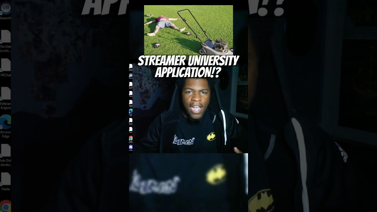 My Streamer University Application..#stream #streamer #streameruniversity #kaicenat #shorts