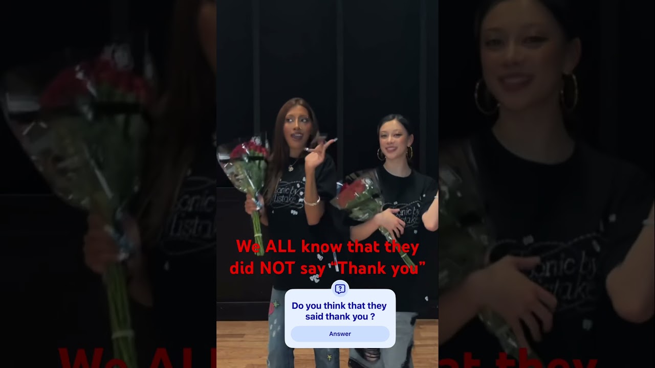 They did NOT say thank you.