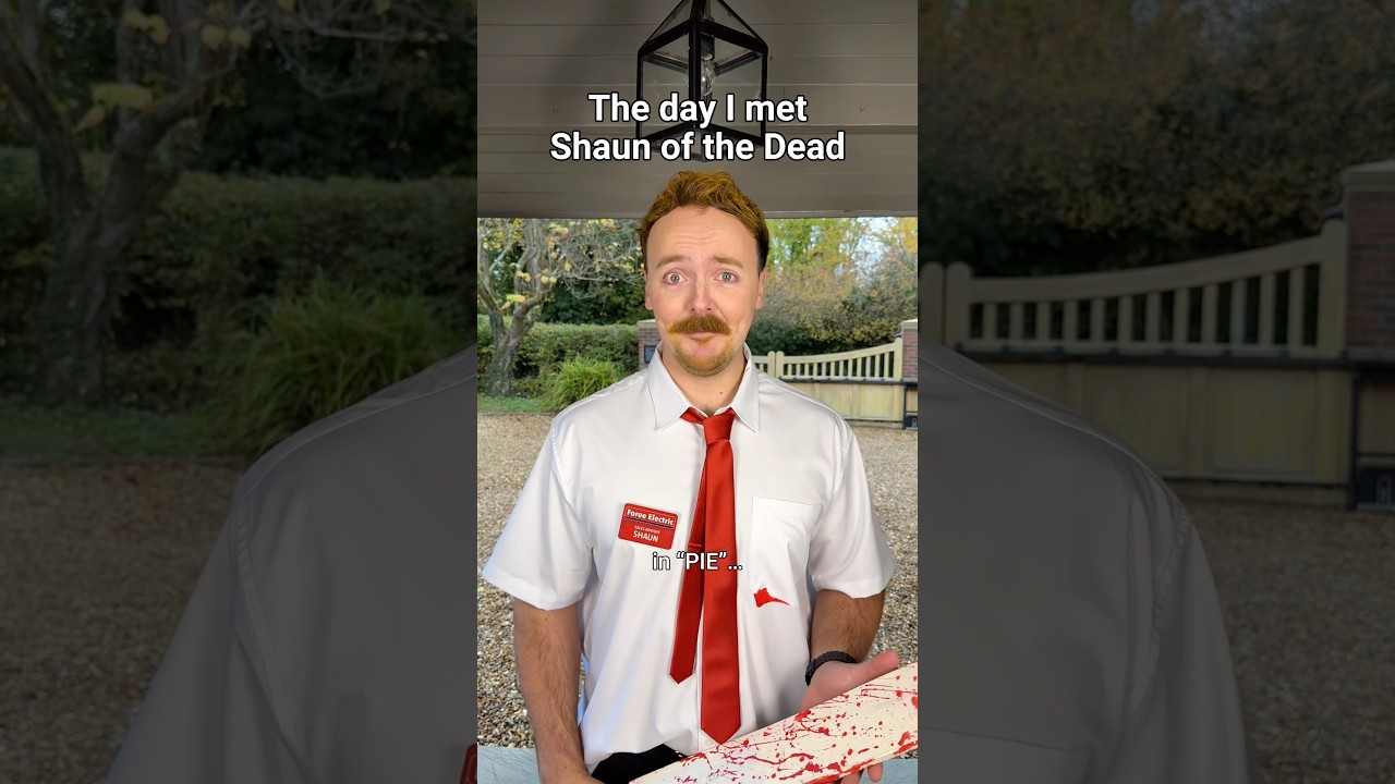 The day I met THE Shaun of the Dead 🧟‍♂️🏏👨🏻‍🦰 #halloween #simonpegg #shaunofthedead #comedy