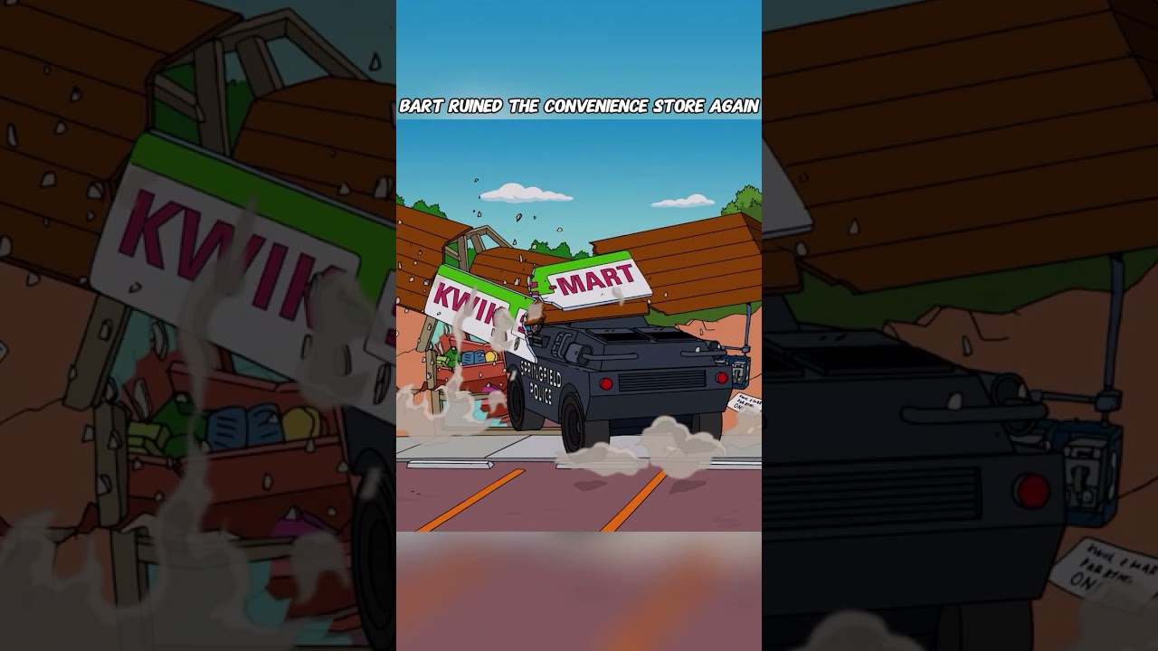 Bart ruined the convenience store again #thesimpsons #simpsons #cartoon #animation