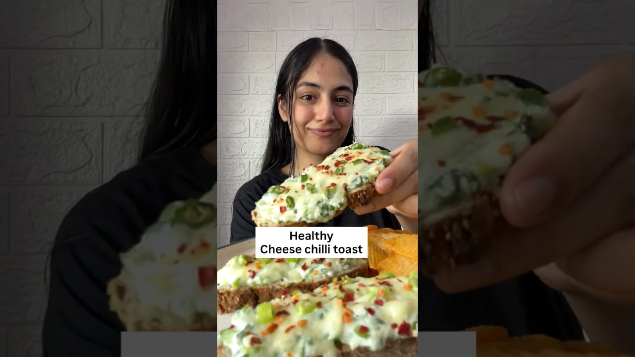 Zero Oil High Protein Cheese Chilli Toast | 10 Min Healthy Recipe