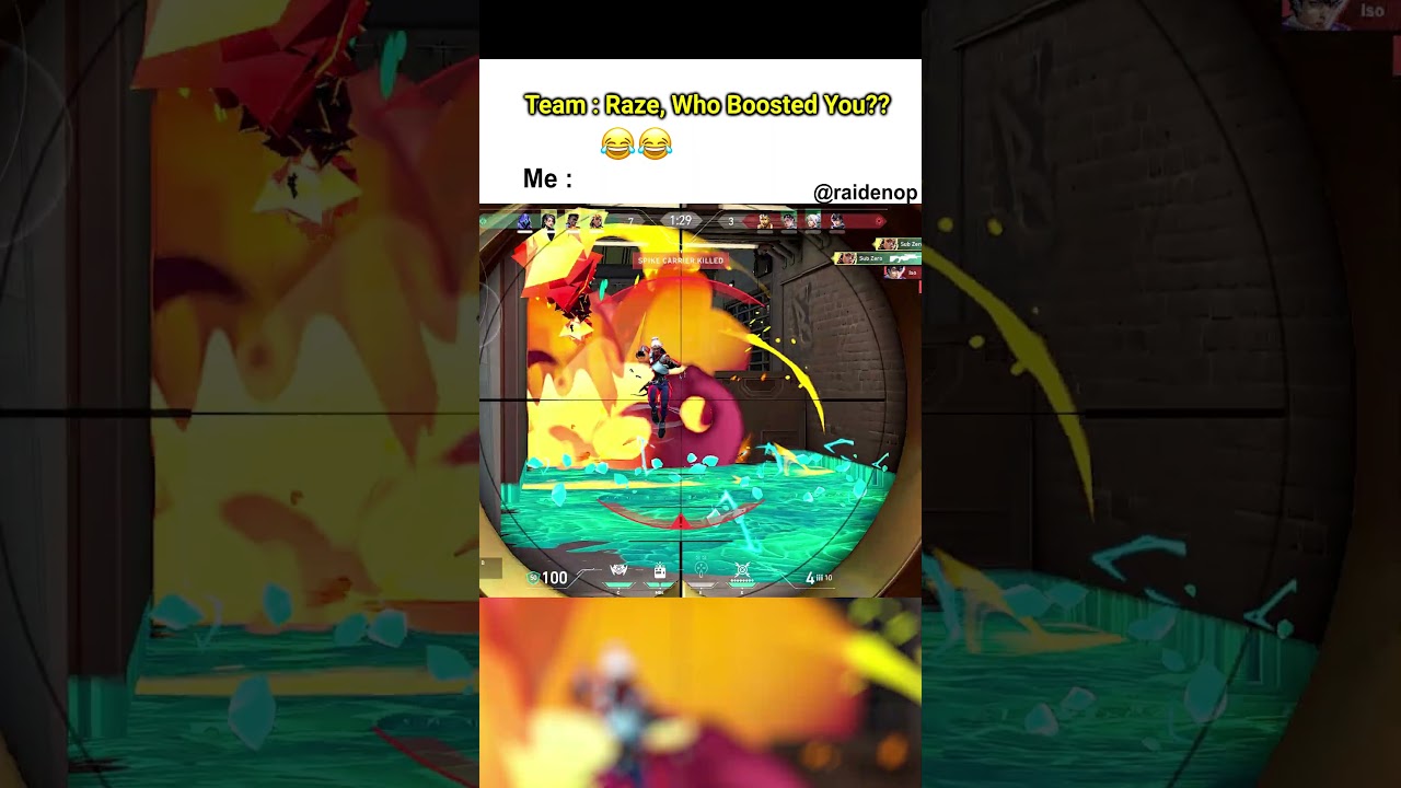 Team : Raze, Who Boosted You? 👀😂 #valorant