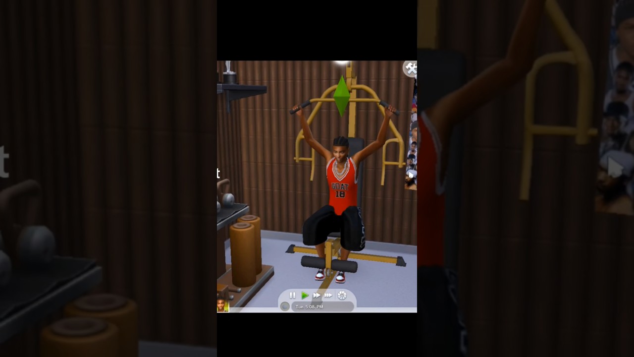 Fitness First, Gaming Second 💪🖥️ | The Sims 4 #Shorts #sims4 #simsbuild #simsbuilder