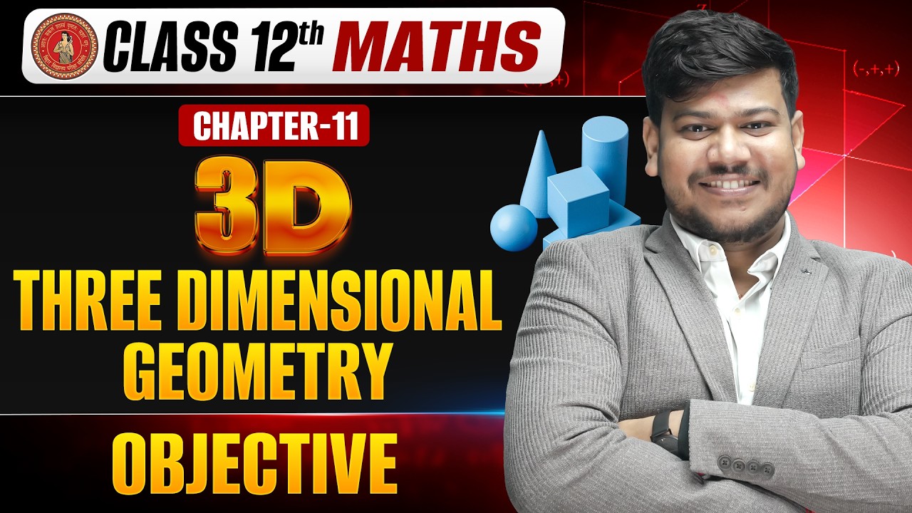 12th Math 3D Geometry Objective Questions | त्रिविमीय ज्यामिति Objective Class 12 Math Bihar Board |
