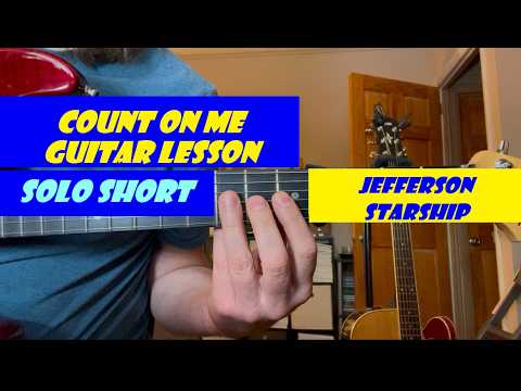 Count on Me - Jefferson Starship guitar lesson Short Demo Acoustic Solo note for note