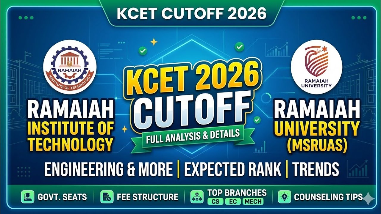 KCET CUTOFF of RAMAIAH INSTITUTE OF TECHNOLOGY & RAMAIAH UNIVERSITY | @kss-chintamani #kcet2026 #kea
