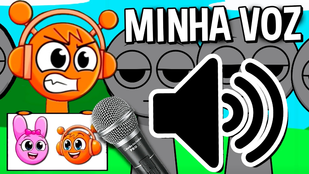 SPRUNKI OREN E PINKI MAS COM MINHA VOZ 😂