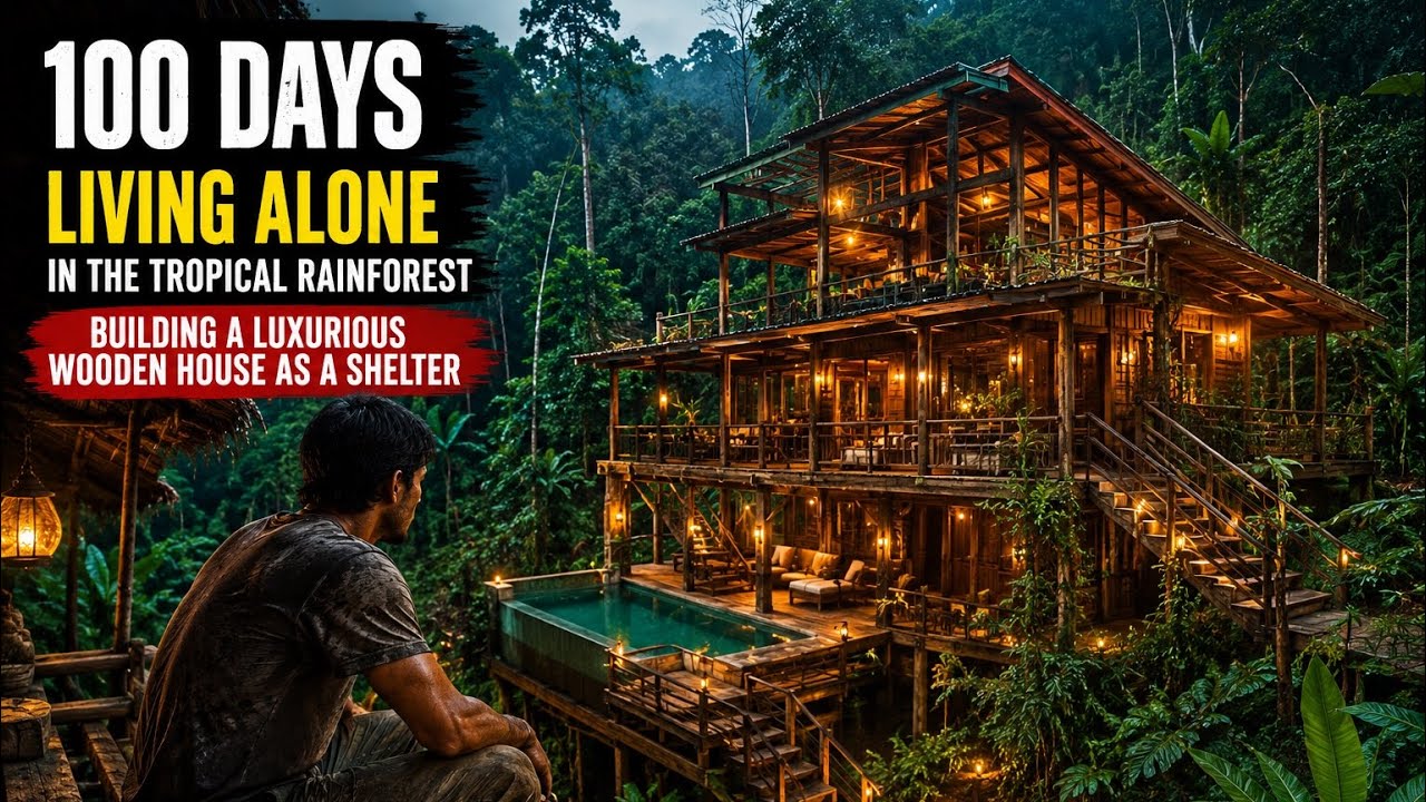 Full Video: 100 Days Living Alone In The Tropical Rainforest @Campingskill94 