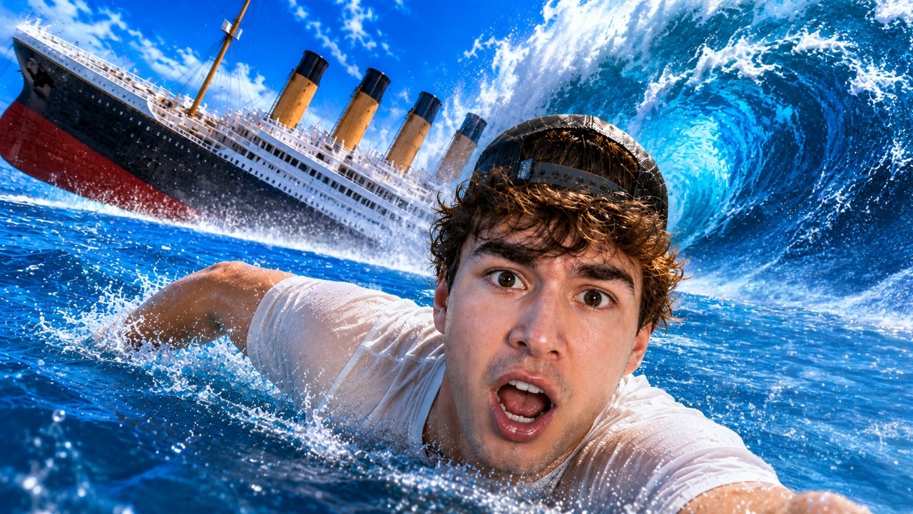 Level 1 vs Level 10 TSUNAMI... Can TITANIC Survive?