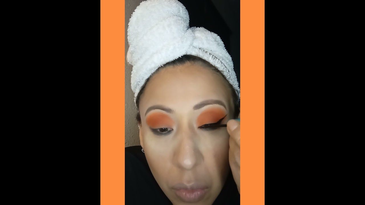 maquillaje en tono naranja 🍊
