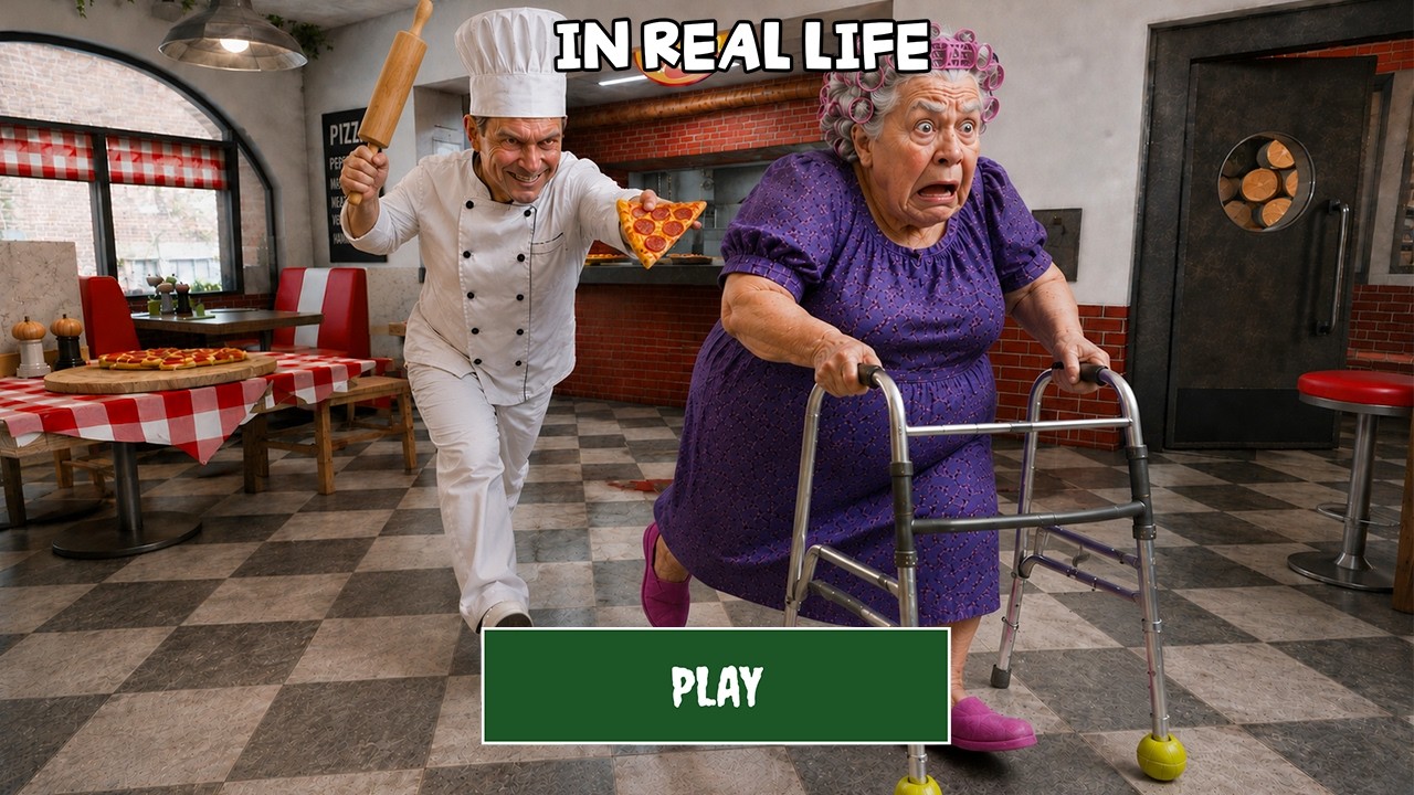 GRUMPY GRAN PLAYS HIDE AND SEEK IN REAL LIFE - PAPA PIZZA'S PIZZERIA SCARY OBBY All Morphs Gameplay