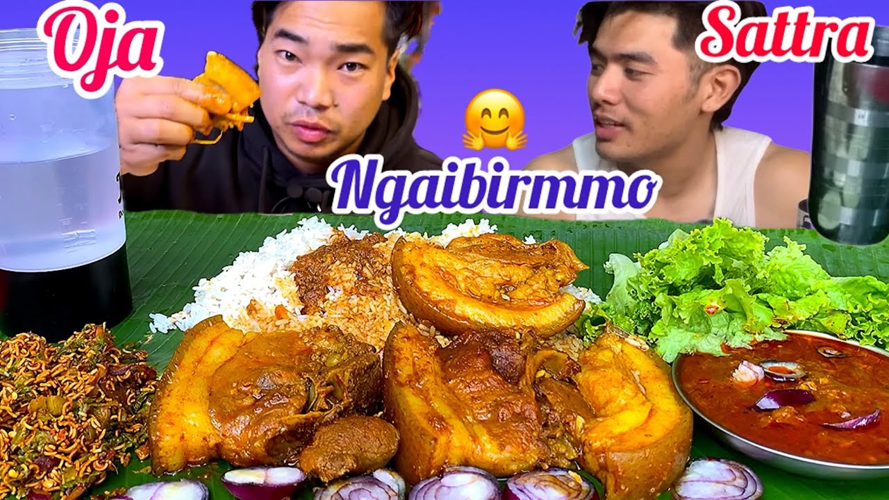 Pork curry mukbang 🤗// mayamgi ningba thunggallage😊//kuiraroi soidana chaminnark ani😊//