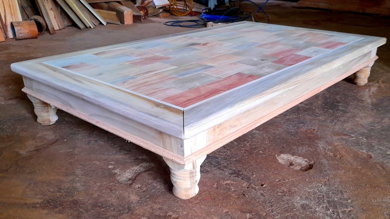 Woodworking projects membuat meja lesehan dengan warna natural