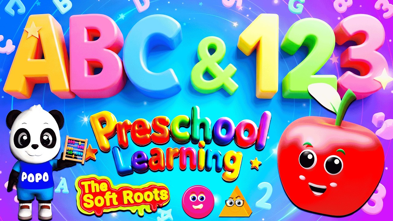 Preschool Learning activities for 3 year olds at home | Learn ABC Phonics Shapes Numbers Colors 🌈