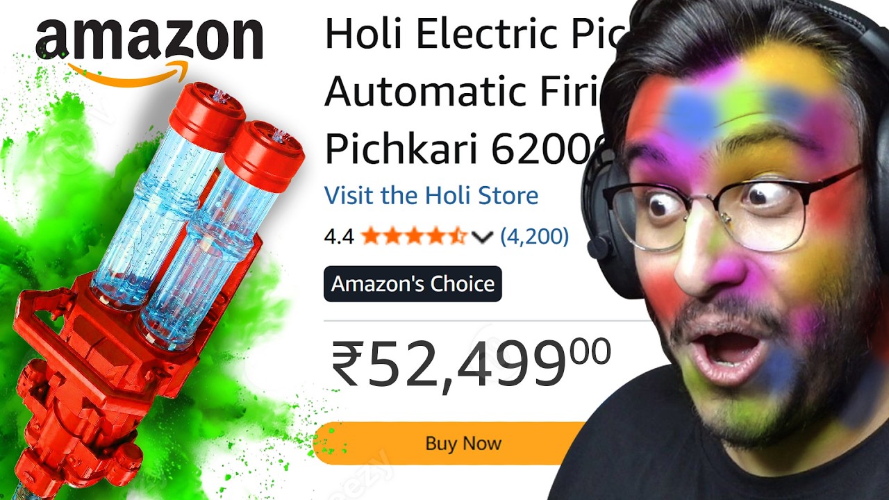 I BOUGHT BIGGEST HOLI PICHKARI FROM AMAZON 2026