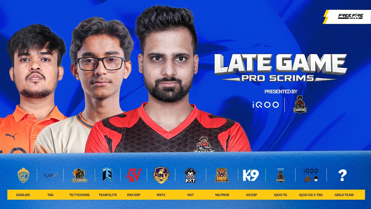 DAY 1 - LATE GAME PRO SERIES - PRESENTED BY iQOO TG ESPORTS | #iQOO15R #freefiremax