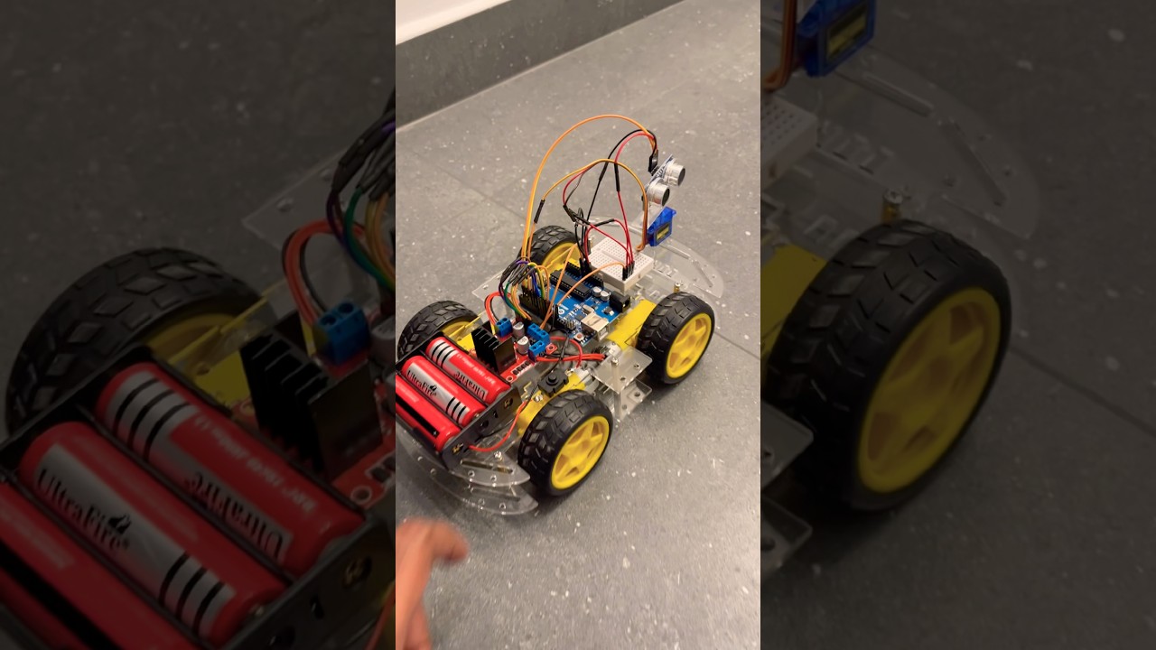 Obstacle Avoiding Robot #diy #diyelectronics #arduino #arduinoproject