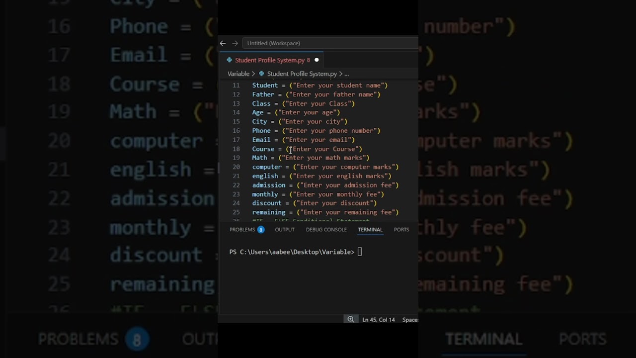 Late Night Coding 🌙💻 | School Management System mini Project in Python 🚀