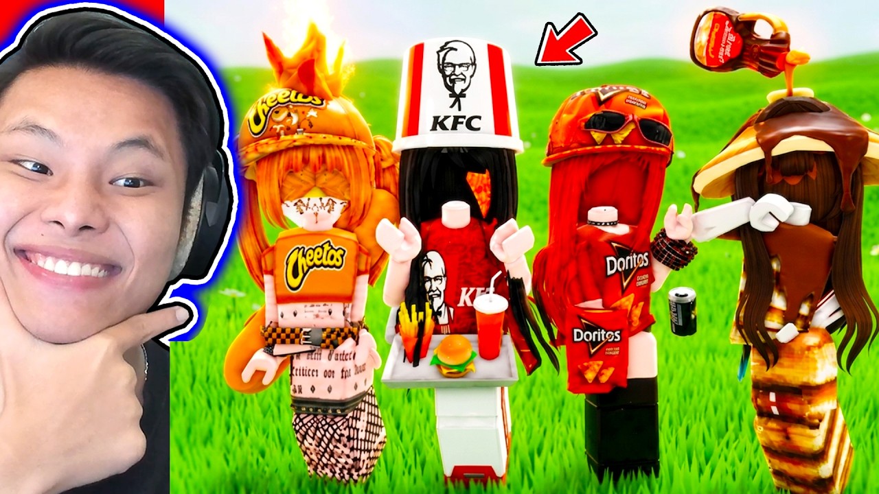 [ROBLOX] JayGray Hóa Trang Mukbang Đồ Ăn ASMR🍟😜Thử Thách Phối Quần Áo Trang Phục Gà Rán Mì Hàn Quốc