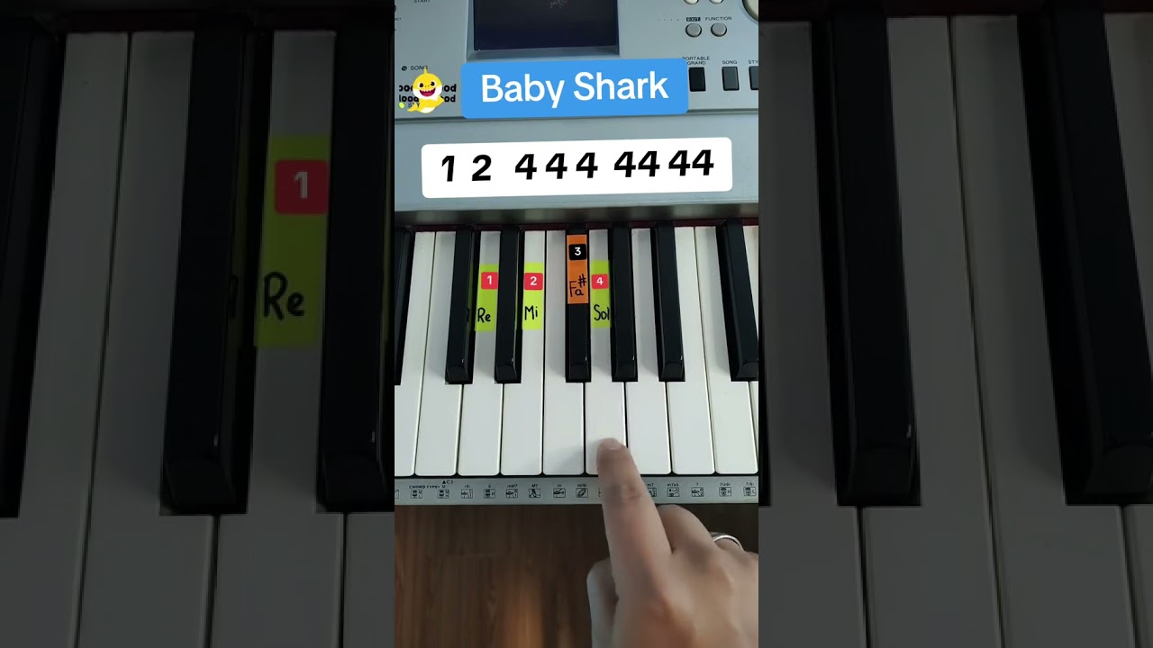 Baby Shark #piano #pianotutorial #babyshark #shorts