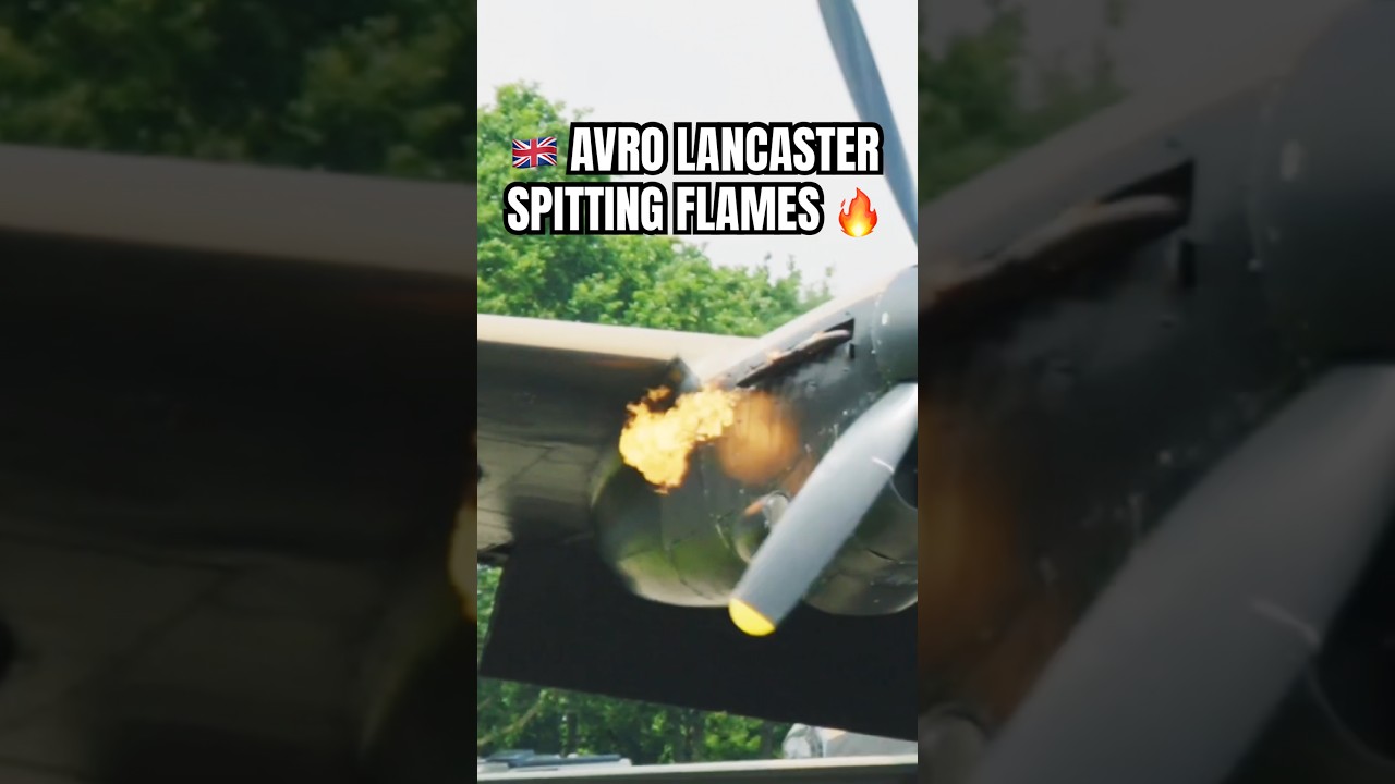 Avro Lancaster Bomber Merlin Engine Start🔥#militaryaircraft #shorts #aviationdaily #fyp