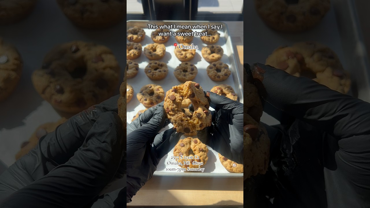 What’s better than a cookie donut? #omaha #cookies #chocolatechipcookies #baking #dessertgoals